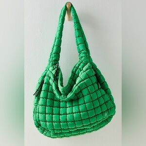 Free People FP Movement Quilted Carryall Bag in a kelly green